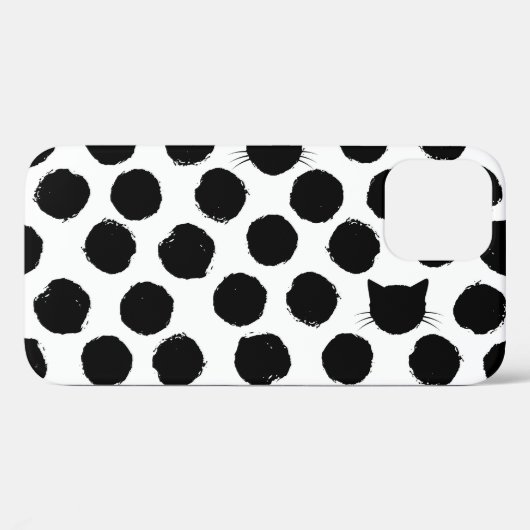 Polka Dots met Cat Faces: Speelse . Case-Mate iPhone Case (Achterkant (horizontaal))