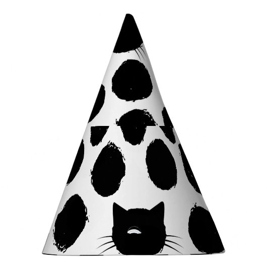 Polka Dots met Cat Faces: Speelse . Feesthoedjes (Rechts)