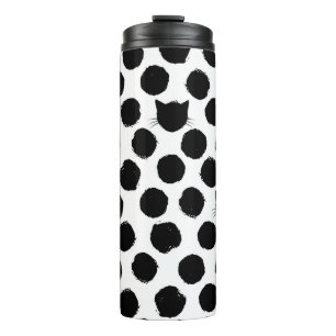 Polka Dots met Cat Faces: Speelse . Thermosbeker