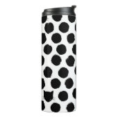 Polka Dots met Cat Faces: Speelse . Thermosbeker (Gedraaid links)