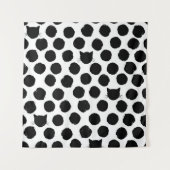 Polka Dots met Cat Faces: Speelse . Wandkleed (Voorkant)