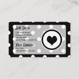 Polka Dots met een hart Visitekaartje