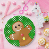 Polka Dots met Gingerbrood Man Papieren Bordje (Feest)