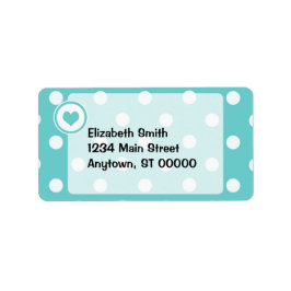 Polka Dots met hart V3 Etiket