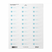 Polka Dots met Monogram label -aqua (Full Sheet)