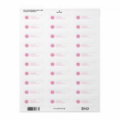 Polka Dots met Monogram label -roze (Full Sheet)