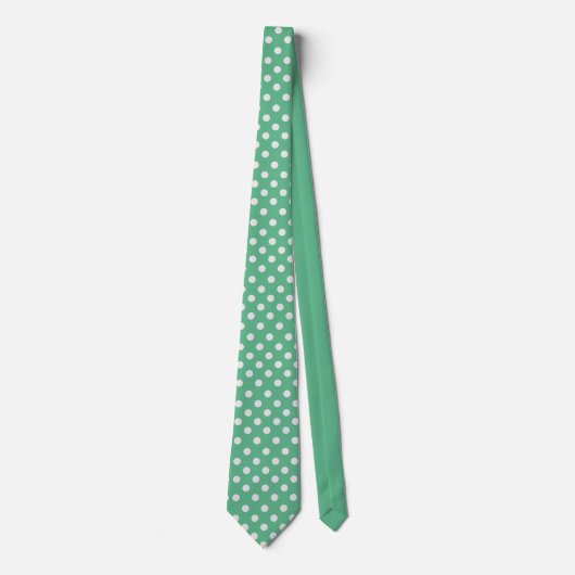 Polka dots mint green stropdas (Voorkant)