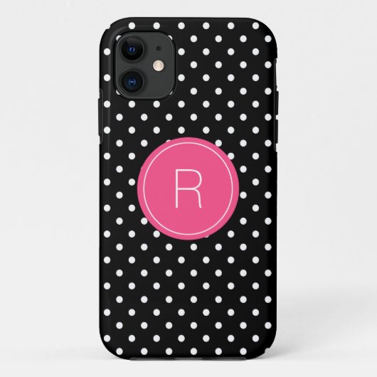 Polka Dots Monogram Case-Mate iPhone Case (Achterkant)