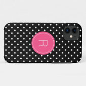 Polka Dots Monogram Case-Mate iPhone Case (Achterkant (horizontaal))