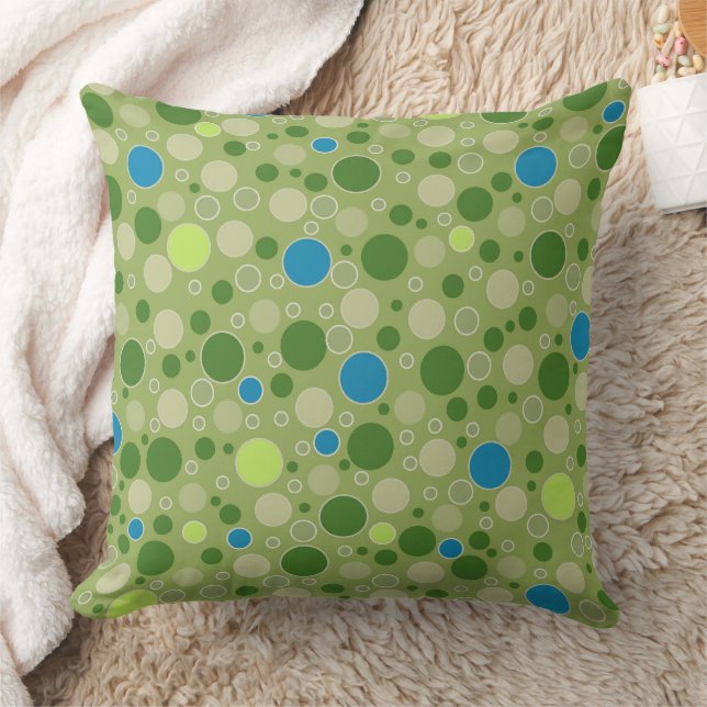 polka dots multicolored retro green kussen (Deken)