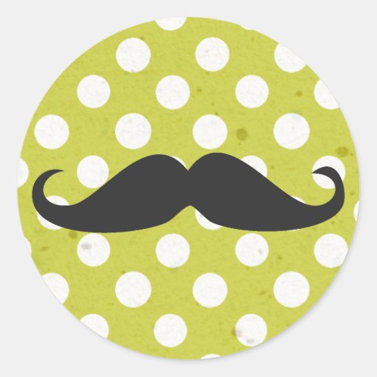 Polka Dots & Mustache Stickers (Voorkant)