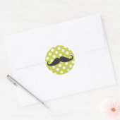 Polka Dots & Mustache Stickers (Envelop)