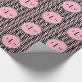 Polka dots n Stripes Monogram Cadeaupapier (Hoek)