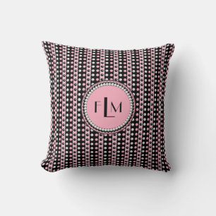 Polka dots n Stripes Monogram Pillow Kussen