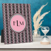 Polka dots n Stripes Monogram Plaque Fotoplaat (Zijkant)