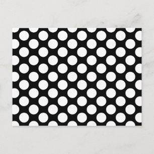 Polka Dots on Black Briefkaart