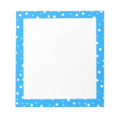 Polka Dots on Blue Background Notitieblok (Voorkant)