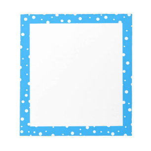 Polka Dots on Blue Background Notitieblok