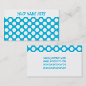 Polka Dots on Blue Visitekaartje (Voorkant / Achterkant)
