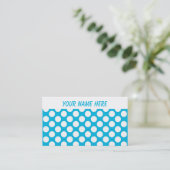 Polka Dots on Blue Visitekaartje (Staand voorkant)