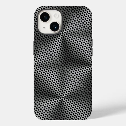 Polka Dots on Metal Bord 01x4 Black BG Case-Mate iPhone Case (Achterkant)