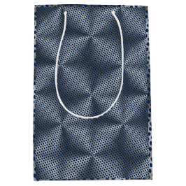 Polka Dots on Metal Bord 01x4 DBlue BG Medium Cadeauzakje