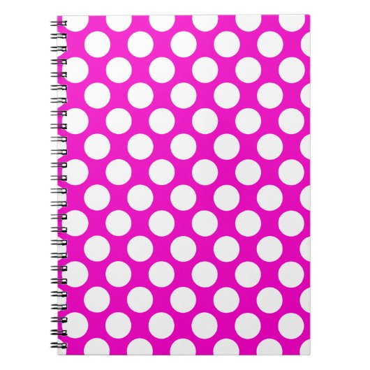 Polka Dots on Pink Notitieboek (Voorkant)