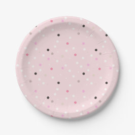 Polka Dots on Pink Paper Bord