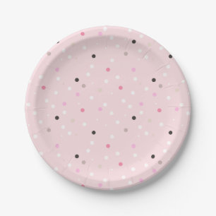 Polka Dots on Pink Paper Bord