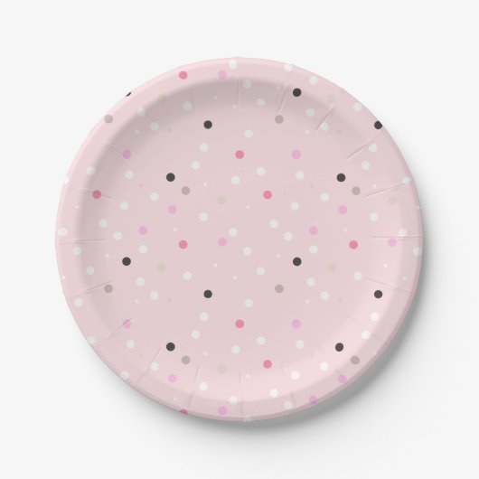 Polka Dots on Pink Paper Bord (Voorkant)