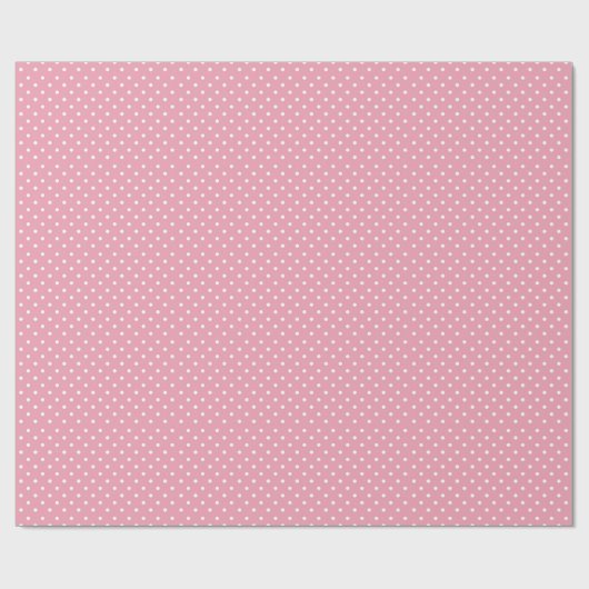 Polka Dots on Pink Pattern Cadeaupapier (Vlak)