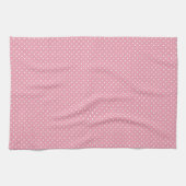 Polka Dots on Pink Pattern Theedoek (Horizontaal)