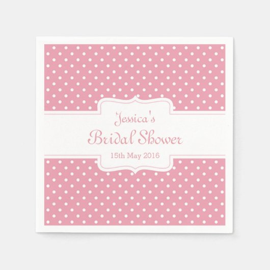 Polka Dots on Pink Servetten (Voorkant)