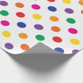 Polka Dots on White Cadeaupapier (Hoek)