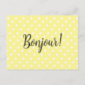 Polka Dots on Yellow Briefkaart (Voorkant)