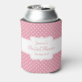 Polka Dots op Roze - Vrijgezellenfeest Blikjeskoeler (Blikje Achterkant)