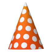 Polka Dots Oranje en wit Feesthoedjes (Voorkant)