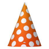 Polka Dots Oranje en wit Feesthoedjes (Links)