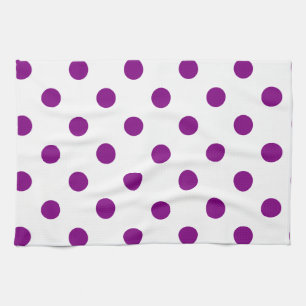 Polka Dots - Paars op wit Theedoek
