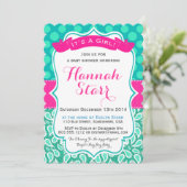 Polka Dots & Paisley Baby shower Invitation Kaart (Staand voorkant)