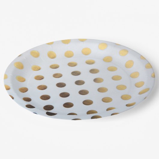 Polka Dots Papieren Bordje (Gekanteld)