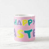 Polka Dots Pastel Pink Happy Easter Koffiemok (Center)