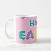 Polka Dots Pastel Pink Happy Easter Koffiemok (Links)