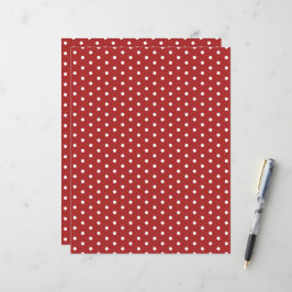 Polka dots patroon feestelijk rood plakboek papier