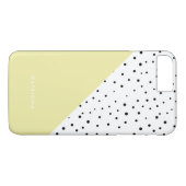 Polka Dots Patroon Geel Abtract Gepersonaliseerd Case-Mate iPhone Case (Achterkant (Horizontaal))