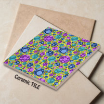 Polka Dots Patroon in Roze Blauw Blauwgroen -