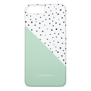 Polka Dots Patroon Mint Abtract Gepersonaliseerd Case-Mate iPhone Case