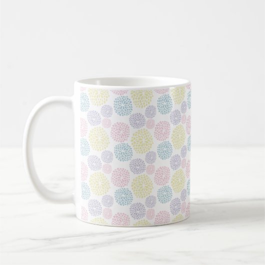 Polka dots patroon Paarse geel roze Koffiemok (Links)
