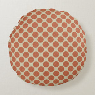 Polka Dots Patroon Rood op elke kleur Rond Kussen