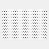 Polka Dots Patroon Set van 3 Roze Witte Dotty Inpakpapier Vel (Voorkant)